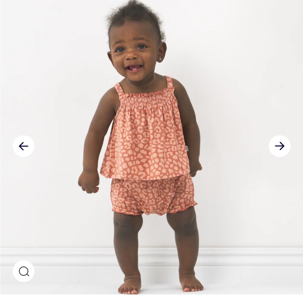 3T NWT Leopard Brown smocked tank with bloomers